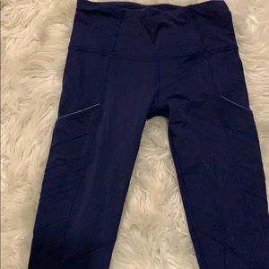 Lululemon side pocket navy leggings